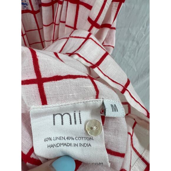 Mii Aux Cyclades Floral Puff Sleeve Babydoll Top size M - Picture 6 of 6